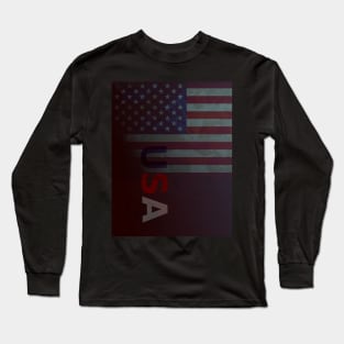 USA American Flag Vintage Long Sleeve T-Shirt